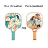 KUAVETO Carbon Fiber Pickleball Paddles Set, All The DIY Fun You can Have with Horse-BN24 Pattern Custom Made Honeycomb Polymer Core- Includes 2 Paddles, 4 Balls, and a Carry Bag view 3