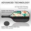KUAVETO Carbon Fiber Pickleball Paddles Set, All The DIY Fun You can Have with Horse-BN24 Pattern Custom Made Honeycomb Polymer Core- Includes 2 Paddles, 4 Balls, and a Carry Bag view 4