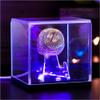 Championship Ring Display Case with Led Light, UV-Protected Clear Challenge Coin Holder, Premium Light-Up Display Box for Memorabilia, Ideal Gift for Baseball, Softball, Super Bowl, Football Ring view 1