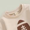 Karesoull Infant Baby Boy Outfits Football Print Sweatshirt Top with Elastic Pant 2Pcs Toddler Fall Winter Clothes Set (Khaki, 2-3T) view 4