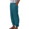 Summer Pants for Women Casual Stripe Print Side Button Trendy Pants Baggy Elastic Waist Trendy Baggy Elastic Waist Straight Leg Comfy Trousers Vacation Lounge Trousers view 1