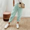 Linen Pants for Women Baggy Trousers Capri Pants Summer Floral Printed Palazzo Lounge Pants Plus Size High Waisted Straight Leg Palazzo Pants Drawstring Petite Summer Beachwear view 2