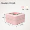 SANDJEST Personalized Jewelry Box, Pink Travel Jewelry Box with Initial M, Small Monogrammed Jewelry Case Organizer for Girls Women Teen Kids, Mini Travel Essentials Gifts for Birthday Christmas view 2