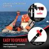 Fluoxtine 246CC Outboard Motor, 2 Stroke 18 HP Heavy Duty Fishing Boat Engine, Short Shaft Outboard Engine with CDI Ignition and Water Cooling System for Fishing Boats, Water Transportation, Black view 3