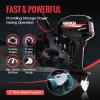 Fluoxtine 246CC Outboard Motor, 2 Stroke 18 HP Heavy Duty Fishing Boat Engine, Short Shaft Outboard Engine with CDI Ignition and Water Cooling System for Fishing Boats, Water Transportation, Black view 4