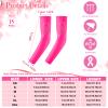 Zhehao 18 Pairs Breast Cancer Awareness Sleeves Pink Ribbon Arm Sleeves Compression Sports Cooling Arm Sleeves for Women (Pink,X-Small) view 2
