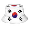 Cute South Korea Flag Bucket Hats Summer Travel Sun Hat Packable South Korean Fisherman Cap for Men Women Adults view 1