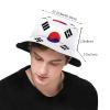 Cute South Korea Flag Bucket Hats Summer Travel Sun Hat Packable South Korean Fisherman Cap for Men Women Adults view 3