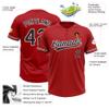 Red White Black Mens Softball Uniforms Baseball Bulk Jerseys Two Button Pullover Softball Jerseys for Adult Slowpitch Custom Team Jersey view 2