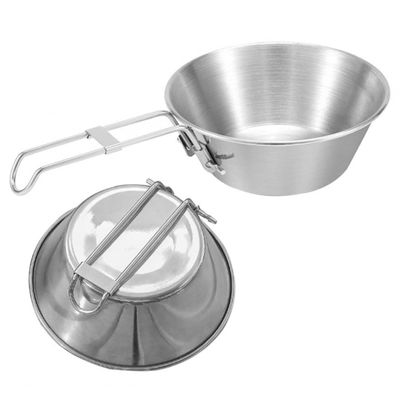 CAKEEYUM Travel Sierra Cup Camping Tableware Equipment Bowl Set Backpacking 304 Stainless Steel Carry Fold Sturdy Measuring 500ml 2PCSTravel Sierra Cup Camping Bowl Folding Tabl