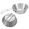 CAKEEYUM Travel Sierra Cup Camping Tableware Equipment Bowl Set Backpacking 304 Stainless Steel Carry Fold Sturdy Measuring 500ml 2PCSTravel Sierra Cup Camping Bowl Folding Tabl view 1