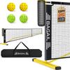 BAGAIL Portable Pickleball Net Set, 22 FT Regulation Size Pickle Ball Net with Ball Collector, Carry Bag, Easy Setup for Outdoor Indoor Driveway - Yellow view 1