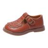 Mary Jane School Shoes for Girls Toddler Dress Shoes for Party Wedding Little Girls School Oxford Flats Shoes for Girls (Brown, 8 Infant) view 1