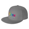 KMITBPN Custom Hip Hop Hats for Men, Flat Brim Snapback Cap Design Your Own Logo Picture Personalized Gifts, Grey view 1
