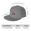 KMITBPN Custom Hip Hop Hats for Men, Flat Brim Snapback Cap Design Your Own Logo Picture Personalized Gifts, Grey view 2