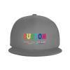 KMITBPN Custom Hip Hop Hats for Men, Flat Brim Snapback Cap Design Your Own Logo Picture Personalized Gifts, Grey view 4
