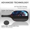 KUAVETO Carbon Fiber Pickleball Paddles Set, All The DIY Fun You can Have with Sugar Skull-BN586 Pattern Custom Made Honeycomb Polymer Core- Includes 2 Paddles, 4 Balls, and a Carry Bag view 4
