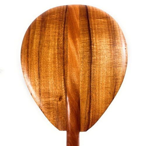 Tikimaster Premium Curly Koa Outrigger Paddle 50 inch with T-Handle - Made in Hawaii | #koa7323