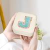 SANDJEST Personalized Jewelry Box, White Travel Jewelry Box with Initial J, Small Monogrammed Jewelry Case Organizer for Girls Women Teen Kids, Mini Travel Essentials Gifts for Birthday Christmas view 4