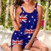 Zakqeik Women's Australian Flag Beach Sling Skirt Summer Midi Dress Party Casual Dress L view 3