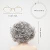 Fumwase Old Woman Costume Set Grey Grandma Wig Accessories Perfect for Halloween Party Wigs Grandmother Wig for Cosplay 100 Days Costume Wigs for Women and Adults (Grey) view 2