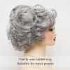 Fumwase Old Woman Costume Set Grey Grandma Wig Accessories Perfect for Halloween Party Wigs Grandmother Wig for Cosplay 100 Days Costume Wigs for Women and Adults (Grey) view 4