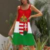 Zakqeik Women's Hungarian Flag Beach Sling Skirt Summer Midi Dress Party Casual Dress 5XL view 4