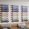 SUYUDD Yoga Mat Holder Wall Mount 9 Tier Yoga Mat Storage Rack Home Gym Organizer Shelf Yoga Mat Wall Holder Wood Yoga Mat Organizer view 2