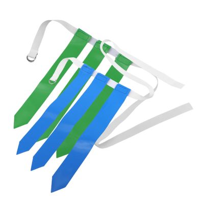 COOLHIYA 2pcs Rugby Waist Flag Belt Wear-resistant Football Training Flags for Youth and Adults Includes and Belts for Football Games