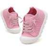 AILYLAKP Toddler Baby Girls Boys Shoes Toddler Walking Sneakers Kids Barefoot Slip on Tennis Infant Shoes Lightweight Breathable for First Babies Pink view 1
