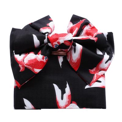CAMDOM Japanese Kimono Belt Pre Tied Bow Sakura Obi Belt Sash Yukata Waistband Waist Flower