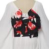 CAMDOM Japanese Kimono Belt Pre Tied Bow Sakura Obi Belt Sash Yukata Waistband Waist Flower view 4
