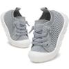 AILYLAKP Toddler Baby Girls Boys Shoes Toddler Walking Sneakers Kids Barefoot Slip on Tennis Infant Shoes Lightweight Breathable for First Babies Lightgrey view 1