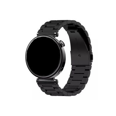WUURAA Stainless Watchbands Fit for Hua wei watch gt4 41 Band Bracelet for GT3 42mm Woman Watchban(NO.2 black,18mm)