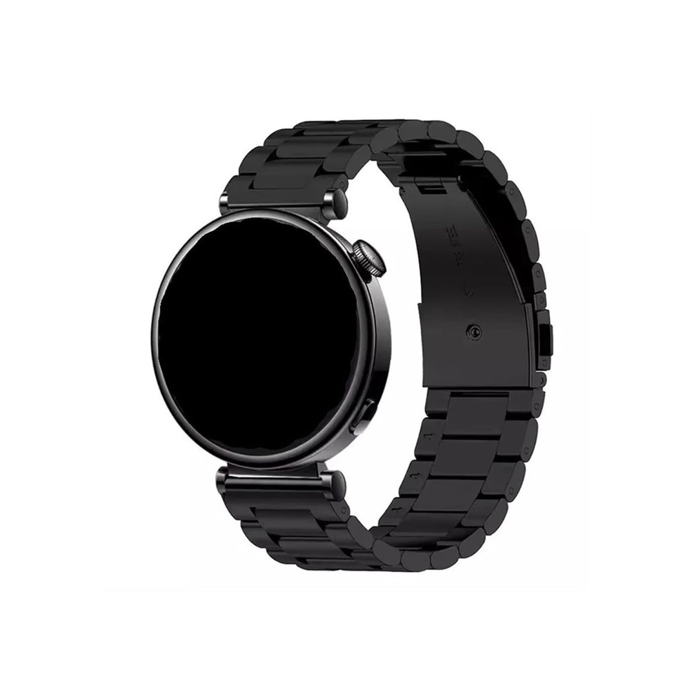 WUURAA Stainless Watchbands Fit for Hua wei watch gt4 41 Band Bracelet for GT3 42mm Woman Watchban(NO.2 black,18mm)
