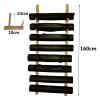 SUYUDD 9-Tier Yoga Mat Holder Wall Mount, Wooden Yoga Mats Storage Rack, Home Gym Storage for Storing Fitness Mats, Yoga Mat Rack view 3