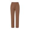 Generic Deals of The Day Today Only Women's Linen Summer Linen Capri Pants Flowy Wide Leg Beach Pants with Pockets Linen Wide Leg Palazzo Pants for Women Casual Summer Beach Trousers, Small, 8-ginger view 3