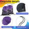 6 Pcs Cheer Drawstring Backpack Cheerleading Drawstring Bag Cheer Accessories Gifts for Cheerleaders (Purple) view 2