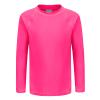 Big Boys Rash Guard Swim Shirt for Kids Boys Long Sleeve Bathing Suits Summer Swimwear Rose Red Solid Size 16/14-16 Years view 1