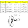 SagaSave 10PCS 5 Sizes Optional 3 Way Fishing Swivels Durable Tackle 360 Flexible Rotation for River Sea Fishing Fly Baja Boat Online Fishing(3/0 * 2/0#) view 2