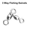 SagaSave 10PCS 5 Sizes Optional 3 Way Fishing Swivels Durable Tackle 360 Flexible Rotation for River Sea Fishing Fly Baja Boat Online Fishing(3/0 * 2/0#) view 3
