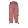 Capris for Women Casual Summer Women's Cargo Capris 3/4 Trousers Pockets Womens Cargo Capris with Pockets Loose Fit Casual Hiking Pants Drawstring Low Waisted Hiking Jogger Pants view 4