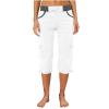 Capris for Women Casual Summer Women's Cargo Capris Trousers Pockets Women's Plus Size Fashion Lightweight Drawstring Cargo Capri Pant Drawstring Low Waisted Hiking Jogger Pants view 2