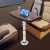 DYRABREST Boat Table Leg Set, RV Boat Marine Caravan Table, 22-28'' Adjustable Height Pontoon Boat Pedestal Table, Extra-Large Removable Table - with 4 Recessed Cup Holders for Caravan RV Marine Boat view 2