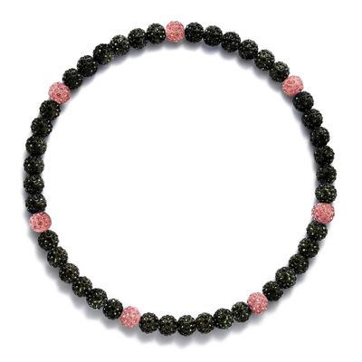 LMUWECNO Baseball Necklace for Men with Adjustable Bracelet, 10mm Rhinestone Beaded Choker 16/18/20 Inch, Strong Elastic Bling Ice Chains, Cool Softball Jewelry Gifts for Team Players Fans