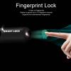 Fingerprint Lock, AntiTheft Security USB Rechargeable Thumbprint Padlock for Luggage Case Fingerprint Lock (Black) view 2