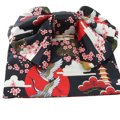 CAMDOM Japanese Kimono Belt Pre Tied Bow Sakura Obi Belt Sash Yukata Waistband Waist Flower