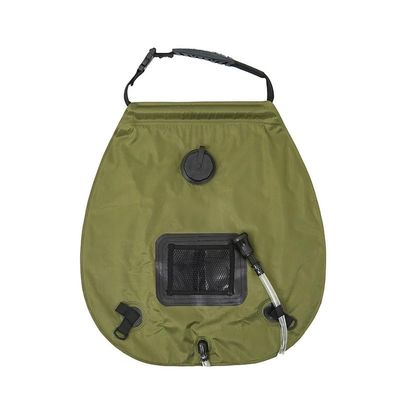Chuanghe&LP Outdoor Water Storage Bag with Shower Nozzle, Extra Large Capacity, Adjustable Water Flow, Outdoor Survival Essential for Camping, Hiking, green