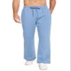 PINSPARK Men's Sweatpants Open Bottom Fleece Flared Sweat Pants Athletic Lounge Cotton Yoga Pants with Pockets 2XL Grey Blue view 1