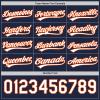 Navy Orange White Mens Softball Uniforms Baseball Bulk Jerseys Two Button Pullover Softball Jerseys for Adult Slowpitch Custom Team Jersey view 3